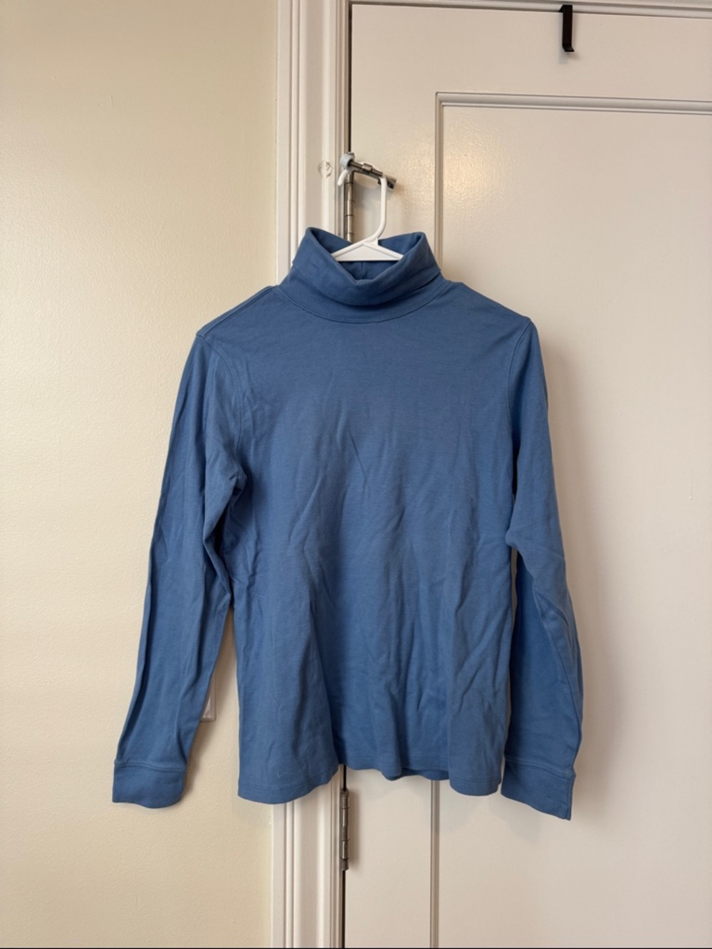 L.L. Bean Slate Blue Shawl Collar Pullover
